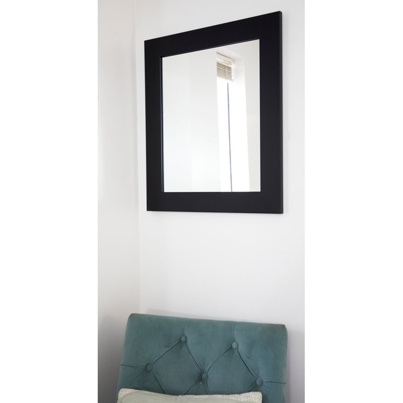 Tieger Mirror, 25" H x 21" W, Satin Black