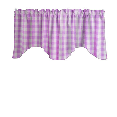 Cantonnière festonnée à carreaux Gingham
