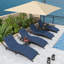 2-Piece Foldable "S"-Shaped Reclining Chaise Lounge Set With Adjustable Backrest And Foldable Rattan Coffee Table-108487673
