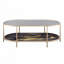 Table basse en verre et champagne