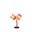 Lampe de table cylindrique rouge 17 po à 2 lumières en cachemire bohémien