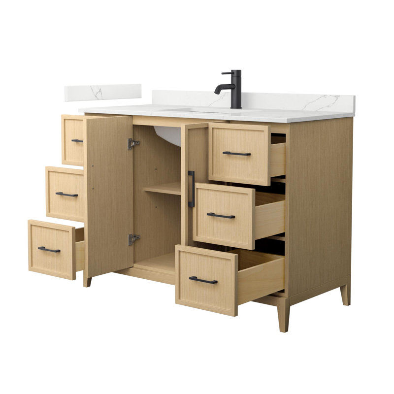 Elan 48'' W Vanity, Tan, Single, Matte Black