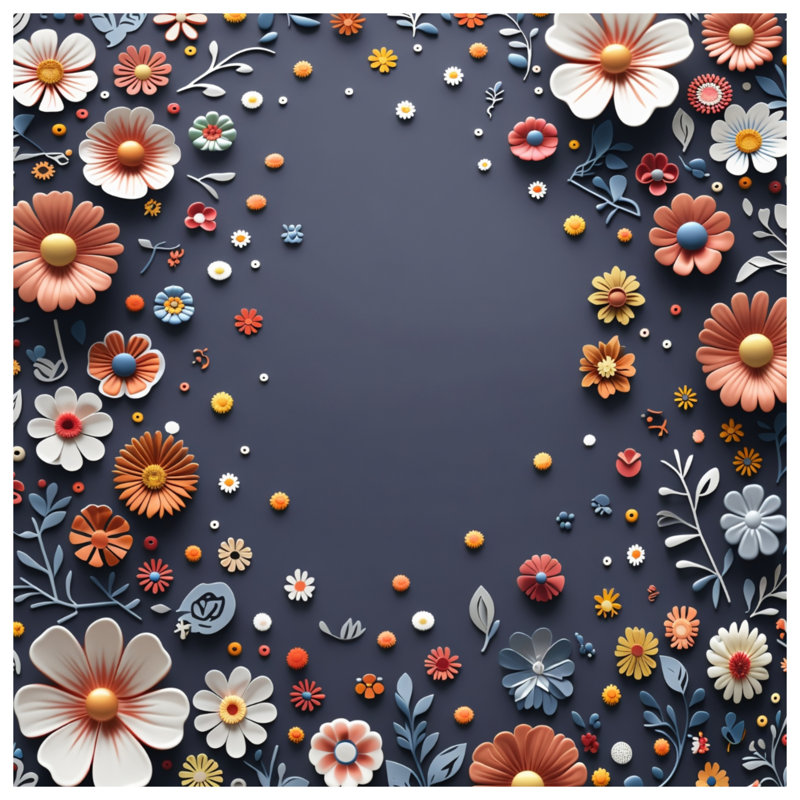 Coussin Floral, 20 x 20 inches