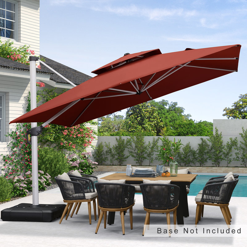 365cm Cantilever Parasol, Brick Red