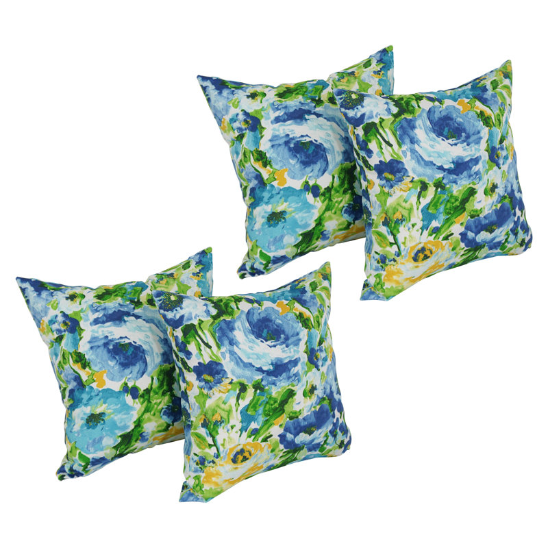 Blazing Needles Indoor/Outdoor Throw Pillow, Lesandra Sunblue