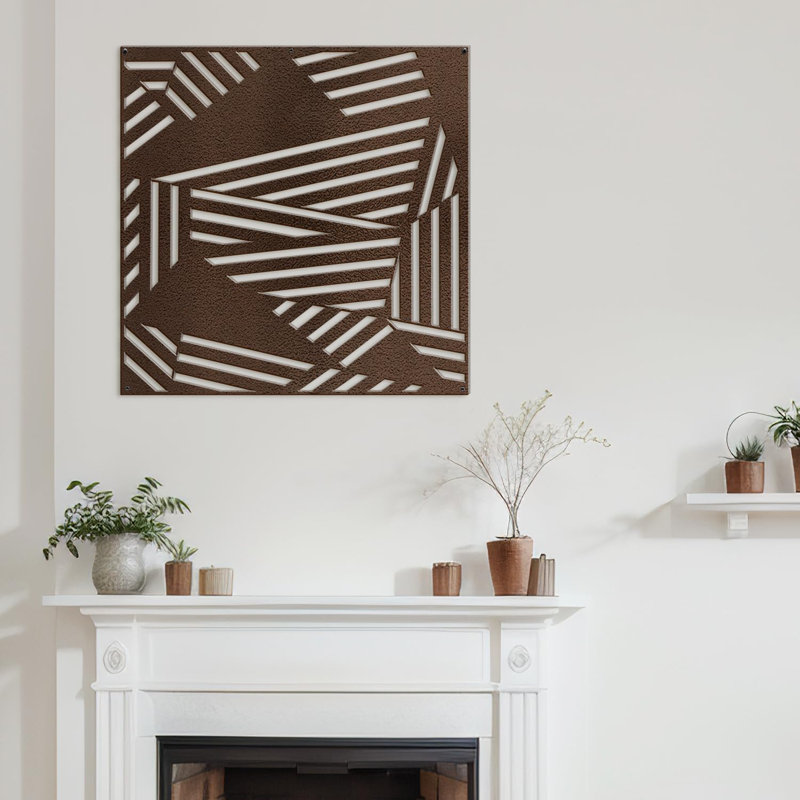 Wall Decor Metal, 30" H x 30" W x 0.05" D, Bronze