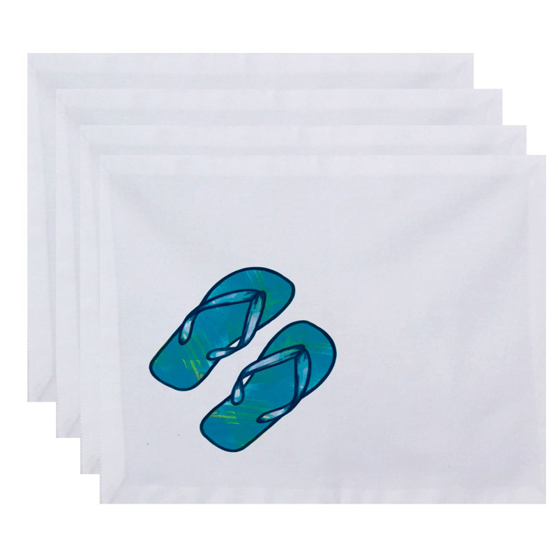 Ensemble de napperons 4 pièces Yonkers, Blanc