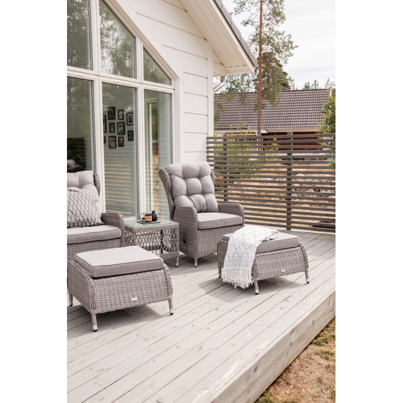 Demarcus Sun Lounger Set with Cushions and Table