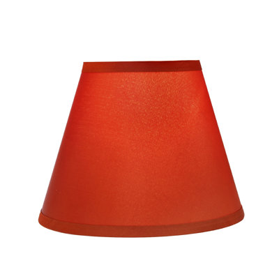 Abat-jour empire en satin de coton (araignée) orange foncé
