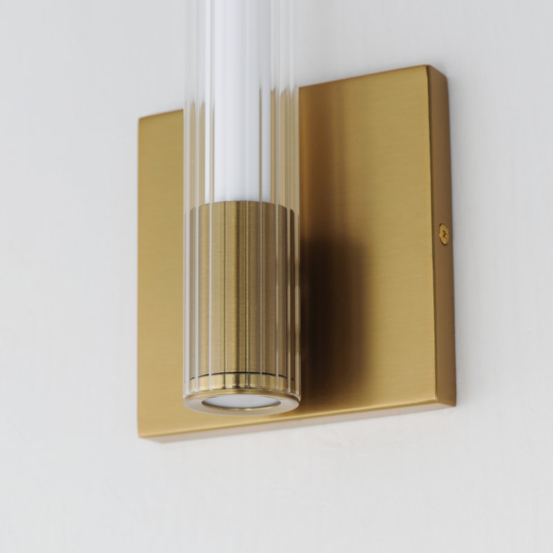 Colbie LED Armed Sconce, Natural Aged Brass