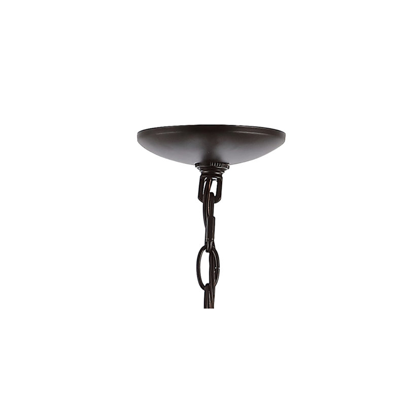 Luminaire suspendu géométrique à 4 lumières, Bronze frotté à l'huile
