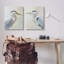 Ensemble de 2 reproductions d'art sur toile Heron Birds-614865785