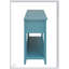 Console Flavius au fini bleu sarcelle avec rangement spacieux et design moderne pour une décoration intérieure élégante-489240713