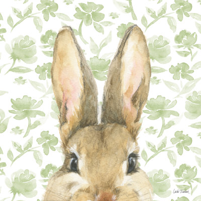 Garden Bunnies VI Green by Leslie Trimbach