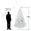  Arbre de Noël blanc avec fil mémoire, 1064 pointes, conception à charnières pour un assemblage facile et une apparence complète, arbre de Noël-813410566