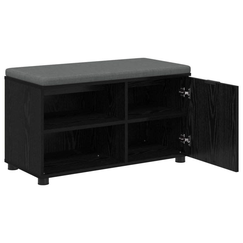Storage Bench, Black Oak, 46cm H x 80cm W x 38cm D