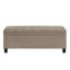 Banc de rangement rembourré capitonné avec boutons, banc d'entrée en tissu de lin avec pieds en bois fuselés, banc de lit - Lin-2121313761-2121313764