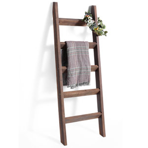 57" Thick Wooden Blanket Ladder