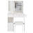 29.2" Small Left Drawer Desktop Vanity Table + Cushioned Stool