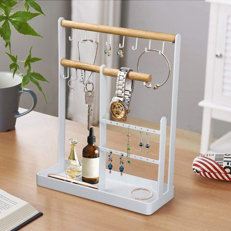 Support à bijoux à 4 niveaux pour colliers et bagues