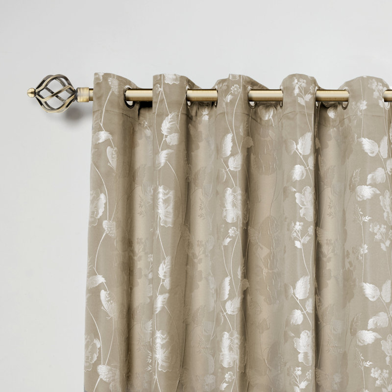Abeer Extendable Eyelet Curtain Pole and Hardware Set, Antique Brass, 1.2 - 2.1m