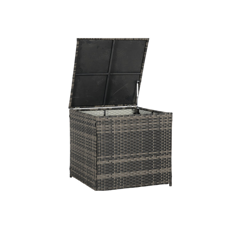 6 meubles de patio - Canapé modulaire avec grands coussins de siège et plateau en verre pour le dessus de table de coin extérieur, cour arrière