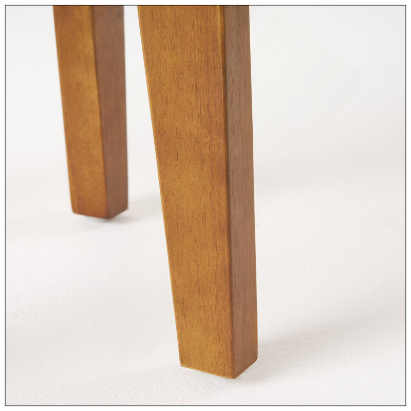 Table d'appoint d'extérieur en bois d'acacia 16 po, finition teck, Teck