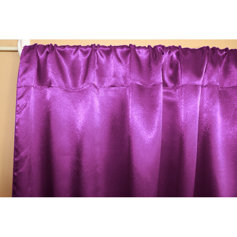 Panneau de rideau semi-transparent en polyester Dafni, L 58 po x L 120 po, Fuchsia
