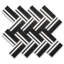 12" x 11" Marble Herringbone / Chevron Mosaic Wall & Floor Tile