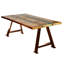 Huckleberry Solid Wood Top Metal Base Dining Table-665143974-665143972