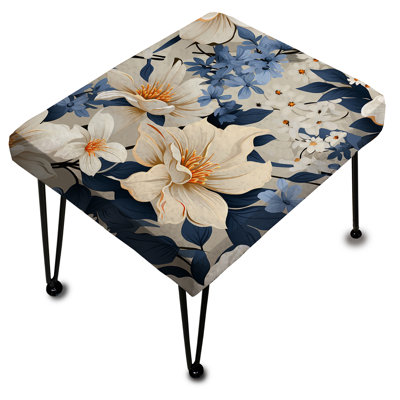 Repose-pieds Industrial Ivory Fusion Floral