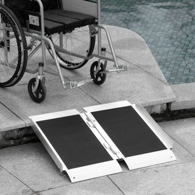 Neoglint Aluminum and PVC Foldable 25.5 in. L Portable Ramp