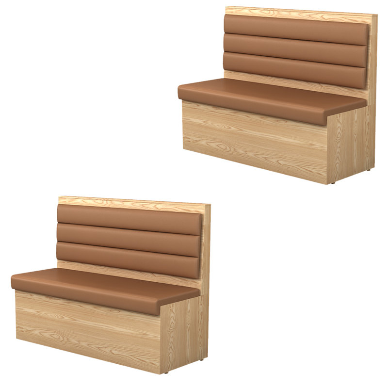 Banc rembourré en similicuir Modern Fashion Simple, Brun