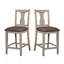 Ensemble de salle à manger 5 pièces de style rustique avec table à hauteur de comptoir et tablette, chaises hautes rembourrées pour une assise confortable