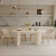 Luxe Creamy Dining Table with Roman Column Legs