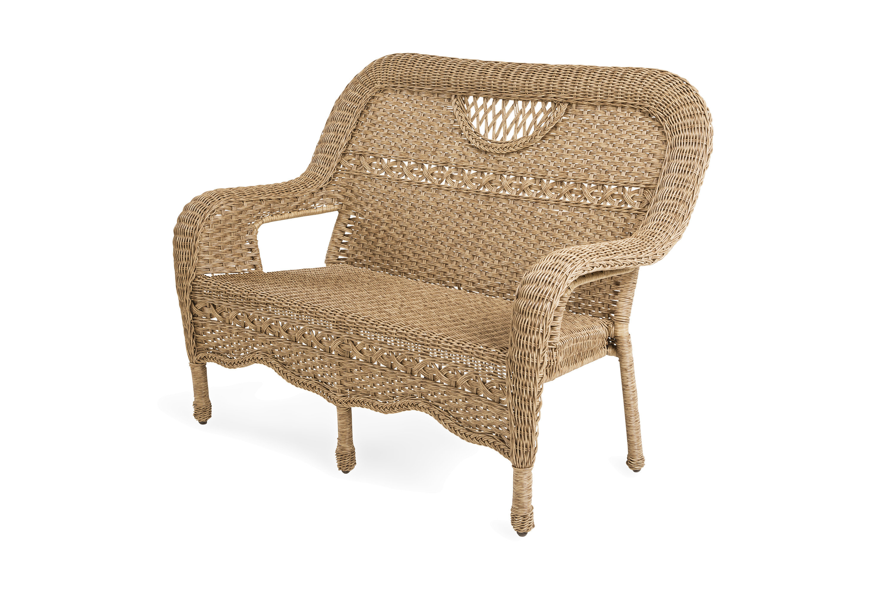 Faux wicker loveseat hot sale