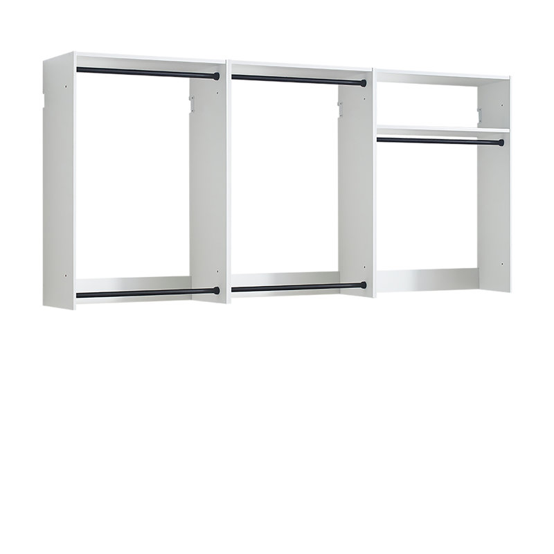 Devi Wall Mounted Wood Closet System, White