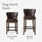 Maven Lane Hugo Stool with Faux Leather Upholstery-92565405-92565407