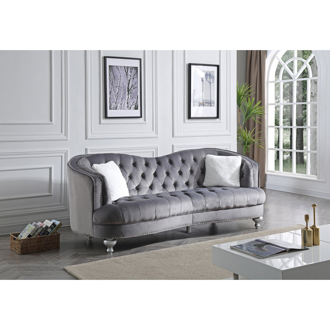 Wellington 90'' Velvet Sofa Glory Furniture 
