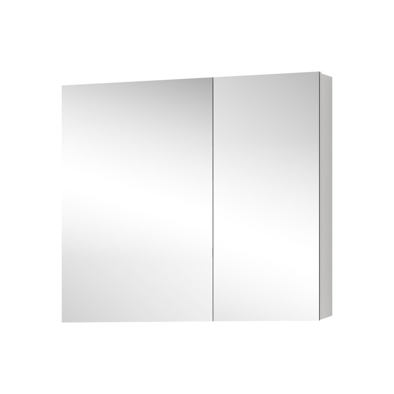 Armoire de salle de bain à miroir murale 30 po en bois d'ingénierie de style blanc 2 en 1 avec maquillage intégré et rangement pour les cheveux ou les brosses à dents encastrées à tablettes multiples
