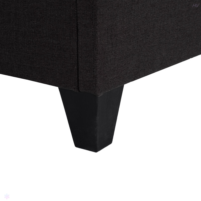 Base de lit tapissier moderne, base de lit en bois, Complète