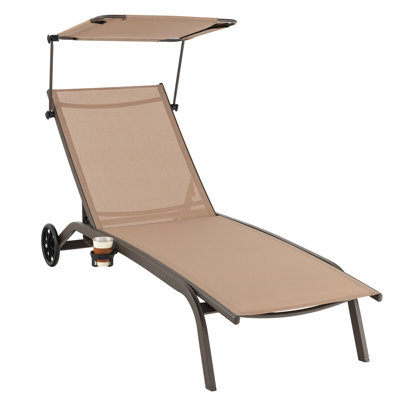 Nirutma Outdoor Metal Chaise Lounge