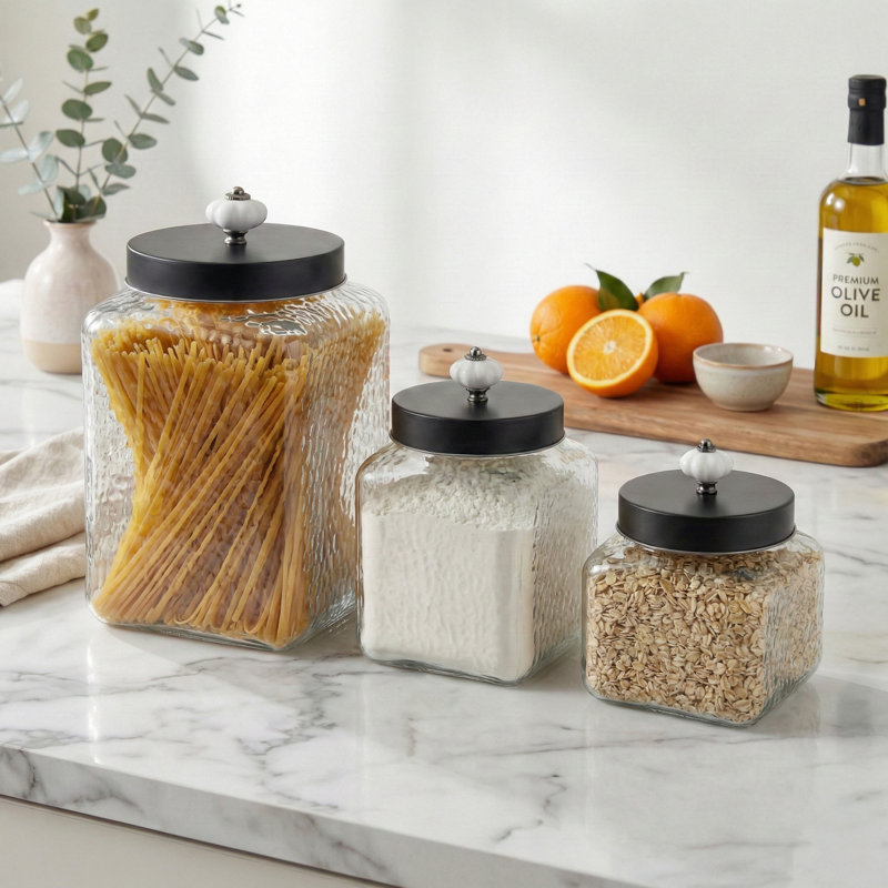 Charhonda Glass Canister - Set of 3
