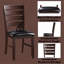 Ensemble de 2 chaises d'appoint en cuir synthétique et finition cerisier Urbana