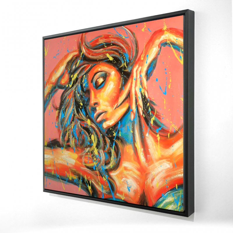 Danse des couleurs - Toile encadrée, H 24 po x l 24 po
