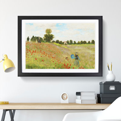 Poppy Field Vol.2 by Claude Monet - Framed Print