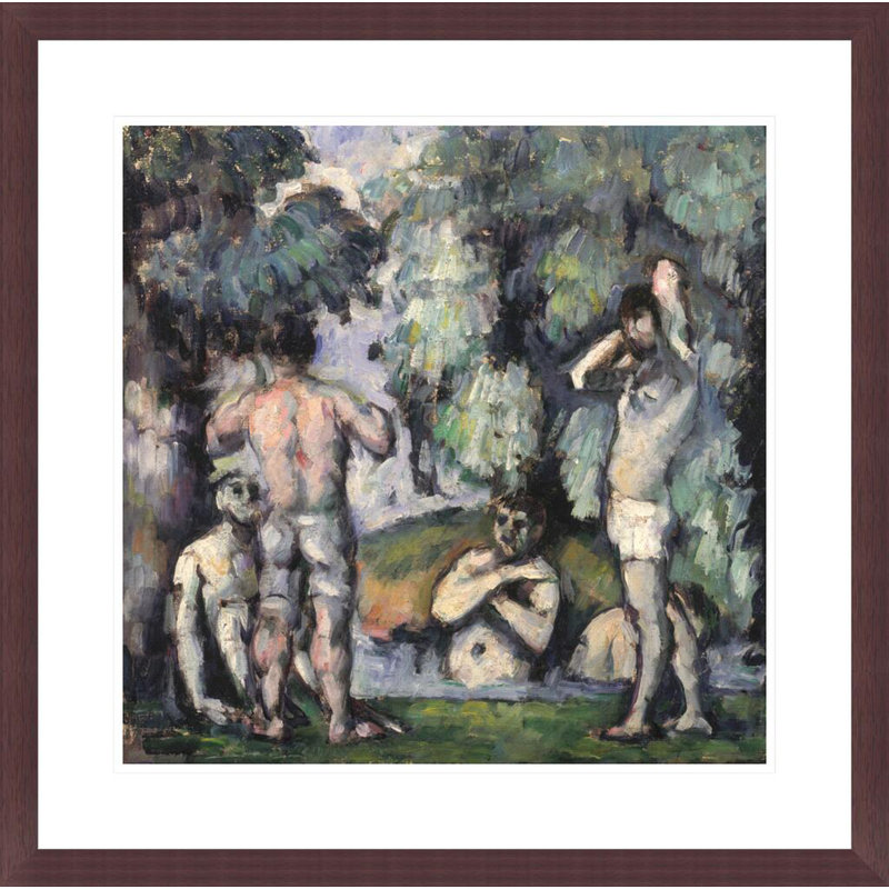 Les cinq baigneurs par Paul Cézanne, H 23,25 po x l 29,5 po