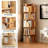 Space-saving 5 Tier Mdf Round Bookshelf For Bedrooms And Living Rooms - 360° Rotating Elegant Modern Design
