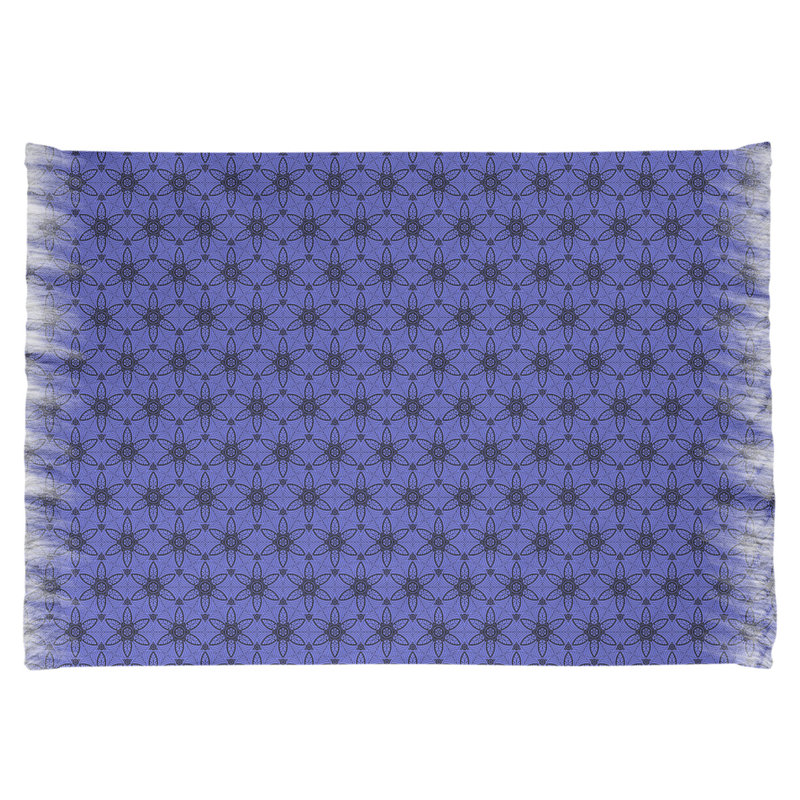 Tapis bleu à motif de cercles ornés Mcguigan, Non