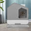 Donnaven Plastic Litter Box with Built-in Scoop-1014970256